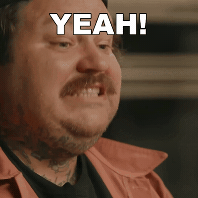 Man's Face Close Up With Yeah GIF