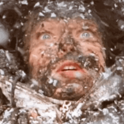 Man's Face Covered In Ice GIF