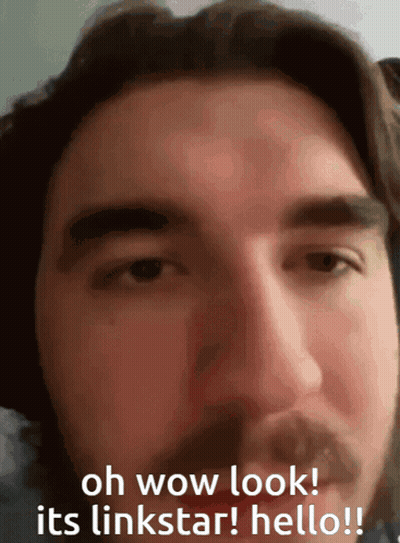 Man's Face Oh Wow Look Its Linkstar Hello GIF