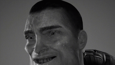 Man's Face Open Mouth GIF