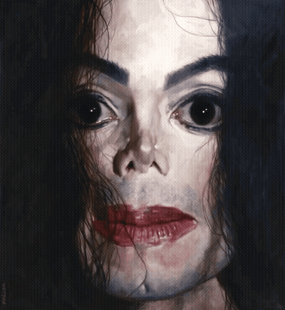 Man's Face Painting With Name Michael GIF