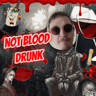 Man's Face Poster Not Blood Drunk GIF