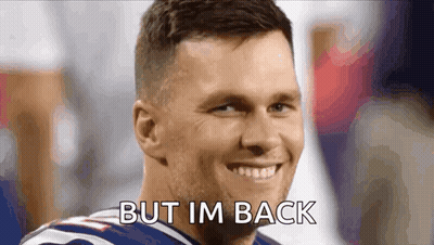 Man's Face Saying But I'm Back GIF