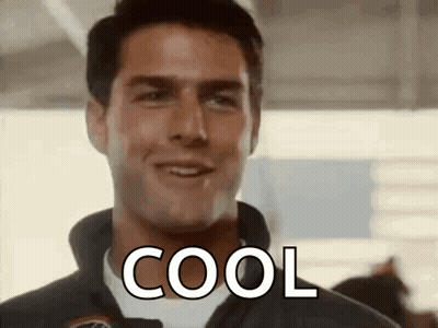 Man's Face Saying Cool GIF