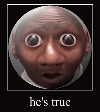 Man's Face Saying He's True GIF