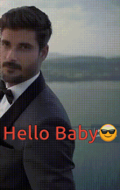 Man's Face Saying Hey Baby Do Fandando GIF