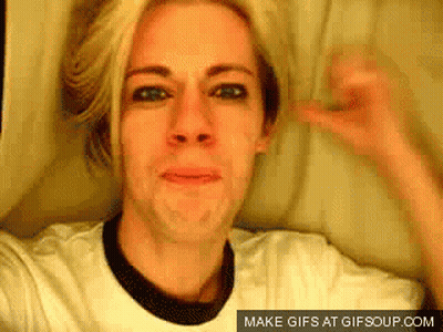 Man's Face Saying Make Gifs At Gifsoup.com GIF