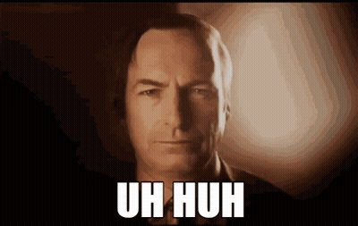 Man's Face Saying Uh Huh GIF
