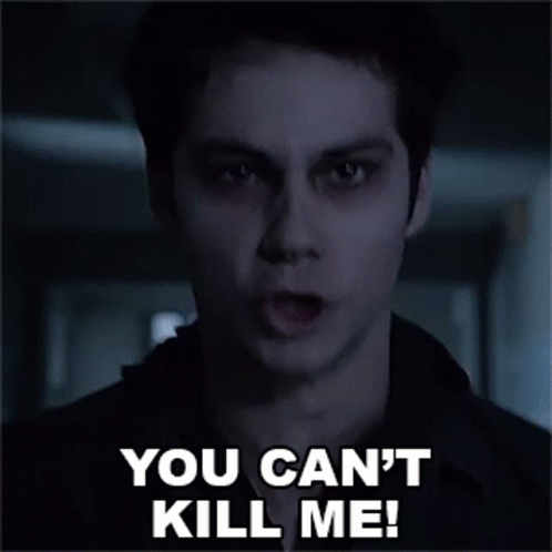 Man's Face Saying You Can't Kill Me GIF