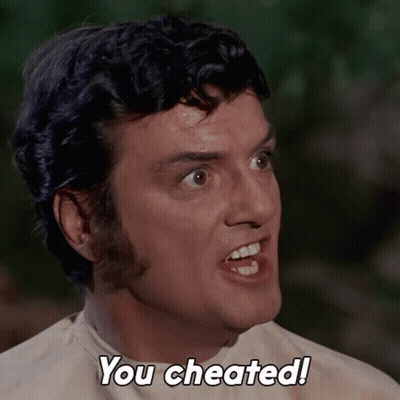 Man's Face Saying You Cheated GIF