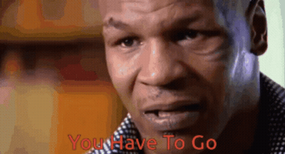 Man's Face Saying You Have To Go GIF