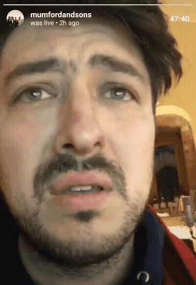 Man's Face Showing 4:40 GIF