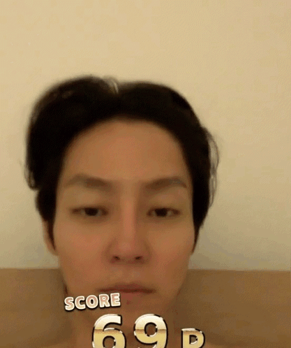Man's Face Showing 69 Points GIF