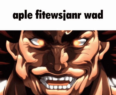 Man's Face With Aple Fitewsianr Wad GIF