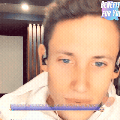 Man's Face With Benefit For You Ad GIF