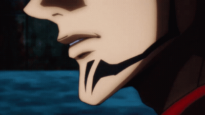 Man's Face With Black Stripe GIF