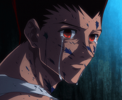 Man's Face With Blood From Eyes GIF