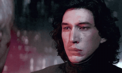 Man's Face With Blood On Red Background GIF