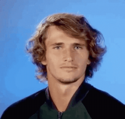 Man's Face With Blue Background GIF