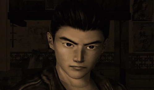 Man's Face With Chinese Writing GIF