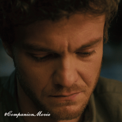 Man's Face With Companion Movie GIF