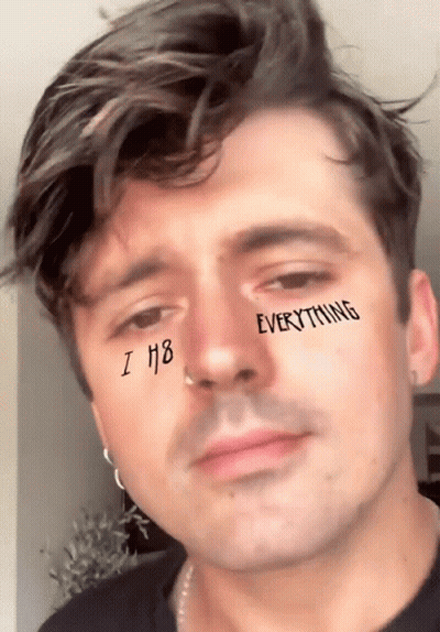 Man's Face With Everything GIF