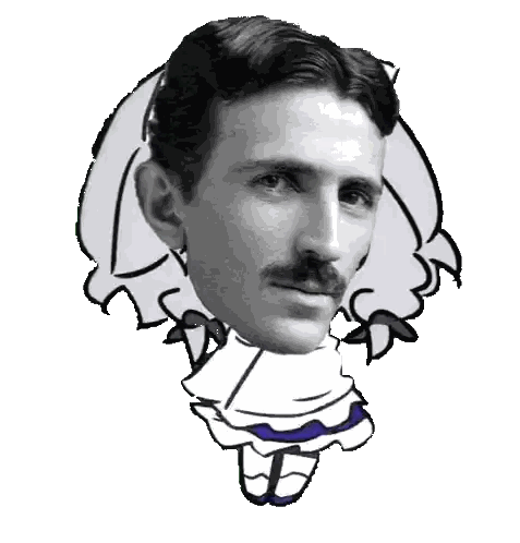 Man's Face With Girl Behind Sticker