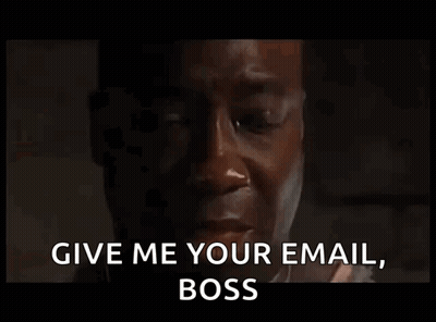 Man's Face With Give Me Your Email Boss GIF