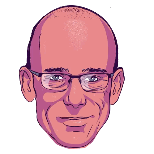 Man's Face With Glasses And Bald Head Sticker