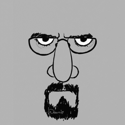 Man's Face With Glasses And Beard GIF