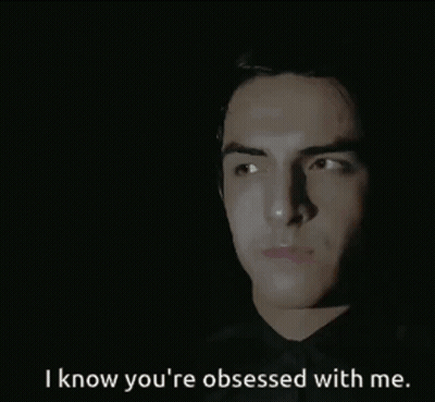 Man's Face With I Know You're Obsessed GIF