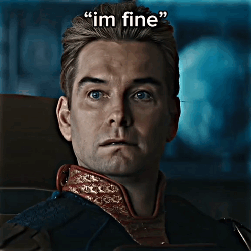 Man's Face With I'm Fine GIF
