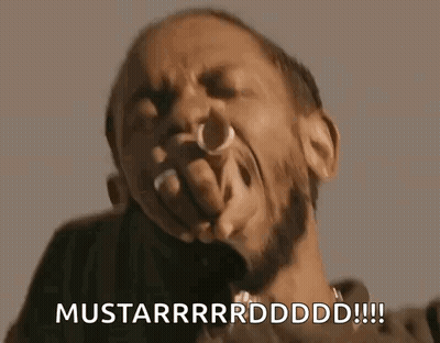 Man's Face With Mustarrrrdddd GIF