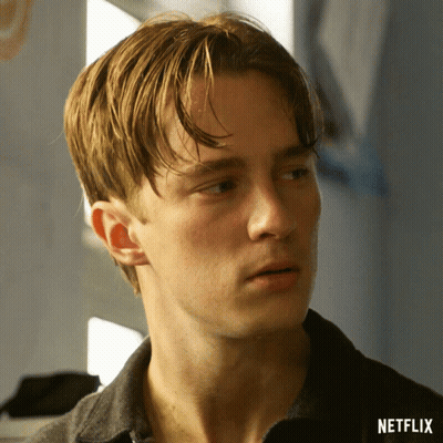 Man's Face With Netflix Logo GIF