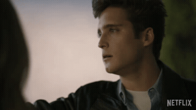 Man's Face With Netflix Text GIF