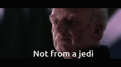 Man's Face With Not From A Jedi GIF