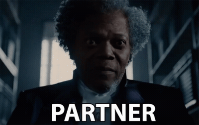 Man's Face With Partner Text GIF