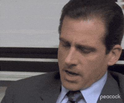 Man's Face With Peacock Text GIF