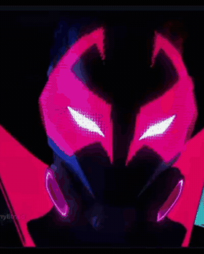 Man's Face With Red And Blue Lights GIF