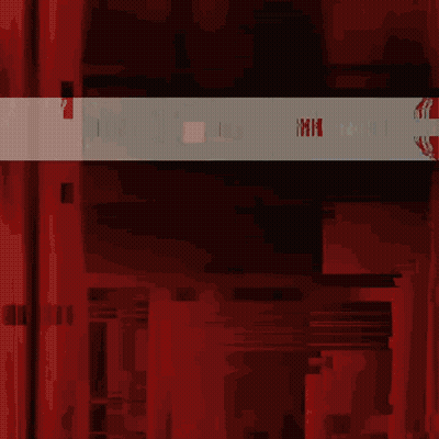 Man's Face With Red Curtain GIF