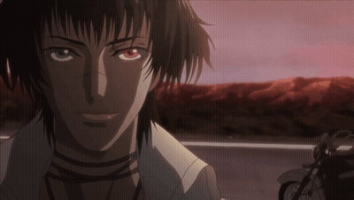 Man's Face With Red Eyes GIF