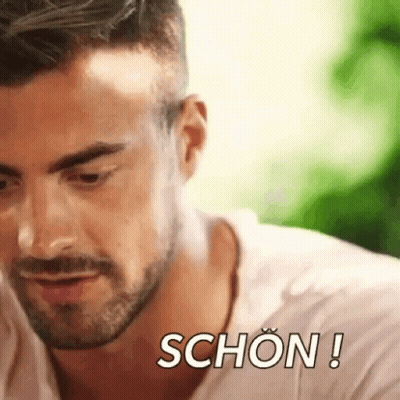 Man's Face With Schön GIF