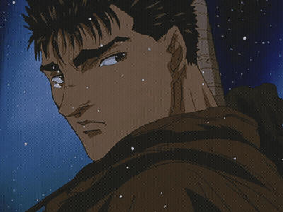 Man's Face With Snow GIF