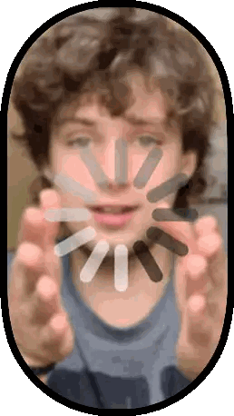 Man's Face With Spinning Circle Sticker
