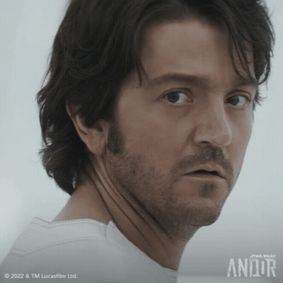 Man's Face With Star Wars Andor GIF