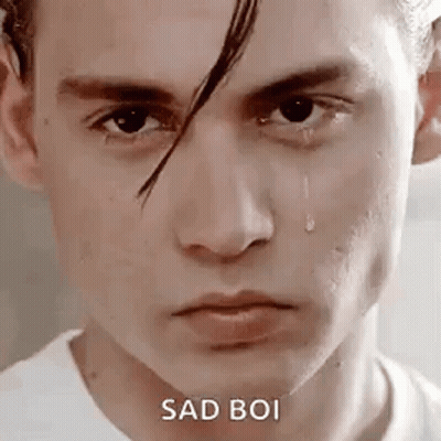 Man's Face With Tear GIF