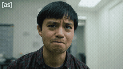 Man's Face With Text As GIF