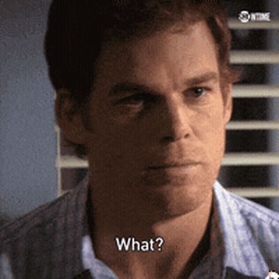 Man's Face With What Text GIF