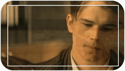 Man's Face With White Border GIF
