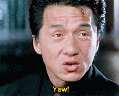Man's Face With Yaw Text GIF